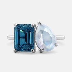 The December birthstone London Blue Topaz is a blue gemstone that is said to promote truth, wisdom, and clear communication. It is believed to help balance the mind, body, and spirit. Combine two birthstones to create your personal Toi-et-Moi Ring, which symbolizes the bond between you and the special person in your life. Features: London blue topaz gemstone Two-stone design 14k yellow gold Fine Quality AA Grade Gems London Topaz Ring, London Topaz, Diamond Band Engagement Ring, December Birthstone Ring, Diamond Heart Ring, Blue Topaz Gemstone, Clear Communication, Mind Body And Spirit, Jewelry Essentials