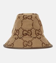 GG Supreme Canvas Bucket Hat in Brown - Gucci | Mytheresa Gucci Bucket Hat, Bucket Hat Fits, Italian Luxury Brands, Gucci Hat, Gucci Fashion, Gucci Accessories, Neutral Colour Palette, Canvas Leather, Hat Sizes