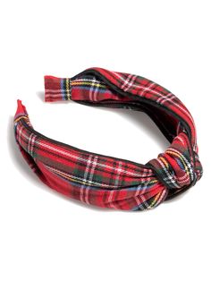 Shiraleah Knotted Plaid Headband, Red Plaid Headband, Chic Hair, Red Headband, One Piece Clothing, Vintage Headbands, Top Knot Headbands, Trendy Top, Winter Hairstyles, Plaid Design