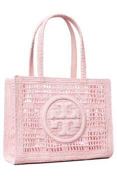 Tropical Bag, Senior Szn, Raffia Crochet, Tory Burch Ella, Dream Bags, Luxury Bags Collection, Pink Girly Things, Girly Accessories, Crochet Tote