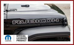 PRICES MAY VARY. Official Licensed "RUBICON" hood decals - Set of 2 Fits Jeep Wrangler Rubicon & Gladiator JL / JT Model Years 2018, 2019, 2020, 2021, 2022, 2023, 2024 (18, 19, 20, 21, 22, 23, 24) Installation instructions included along with the official licensed product logo on the packaging Official Licensed Products are made with the best material and they are made with the exact same fonts, images, and logos that are used when creating their products. From web pages to the vehicles themselv Product Logo, Wrangler Rubicon, Jeep Rubicon, Jeep Wrangler Rubicon, Jeep Wrangler, Bumper Stickers, High Quality Images, Vinyl Decals, Jeep