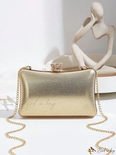 Bird in Bag - Gorgeous Celebrity-Style Party Photo Gift PU Metal Buckle High-Shine Imitation Pearl Gold-Colored Crossbody Handbag Chic Rectangular Party Bag, Chic Rectangular Party Bags, Elegant Bags For Night Out And Party Season, Gold Bags For Wedding And Party Season, Glamorous Rectangular Shoulder Bag For Party, Elegant Rectangular Bags For Party Season, Chic Party Bags, Chic Gold Shoulder Bag For Party, Elegant Shoulder Bag With Chain Strap For Party