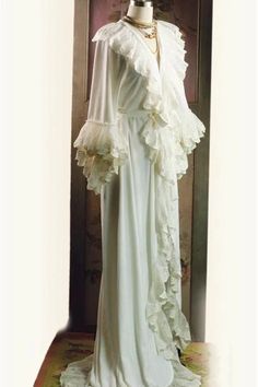 Phantom of the Opera Dressing Gown – Hopeless Romantic Victorian Nightgown, Christine Daae, Luxury Sleepwear, Women's Robe, Romantic Dress, Phantom Of The Opera, Dressing Gown, Exclusive Fashion, Coco Chanel