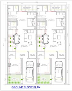 the ground plan for a three bedroom apartment