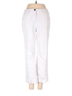 Boden Casual Pants Size: 8 White Bottoms - used. 97% COTTON, 3% ELASTANE, Cropped, High Rise | Boden Casual Pants - High Rise: White Bottoms - Size 8 White Pants Casual, White Bottoms, White Casual, Casual Pants, Womens Bottoms, Women Handbags, High Rise, Handbags, For Women