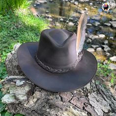 ITEM DESCRIPTION Indian Creations brings the adventure to you with its water-repellent, leather, unisex cowboy hat. Your next week-long camping trip is sure to offer plenty of opportunity for you to show off the new fashionista in you. These hats are the perfect complement to your outfit. Our hats are proudly handcrafted by Indigenous hands.   HOW TO MEASURE HEAD SIZE? To measure your head circumference for hat sizing, use a flexible measuring tape or string, wrap it around your head above your Rustic Leather Hat Bands For Outdoor, Rugged Leather Hat Bands For Outdoor, Rugged Leather Fedora For Outdoor, Rustic Outdoor Hat With Short Brim, Rustic Curved Brim Hat For Outdoor, Leather Country Style Hat For Outdoor, Country Style Leather Fedora For Outdoor, Western Flat Brim Hats For Outdoor Activities, Western Style Leather Fedora For Travel