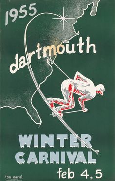 an old poster advertising the winter carnival