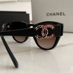 Acetate Dark Brown 100% Uva And Uvb Protection Ce - Lenses Are Uv Category Filter 3 Sold Out Designer Acetate Sunglasses For Formal Wear, Designer Acetate Sunglasses For Formal Occasions, Luxury Evening Sunglasses In Acetate, Chanel #1, Oval Glasses, Sunglasses Logo, Pink Chanel, Chanel Sunglasses, Chanel Accessories