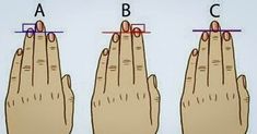 three hands are shown with the same length as each other, and one hand is pointing at