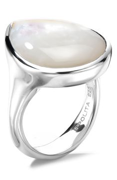 Lustrous mother-of-pearl is framed by polished sterling silver on this timelessly elegant teardrop ring. 5/8"W x 7/8"L setting Sterling silver/mother-of-pearl Imported Elegant White Mother Of Pearl Ring, Elegant Teardrop Moonstone Ring For Anniversary, Elegant White Teardrop Moonstone Ring, Classic Mother Of Pearl Ring For Formal Occasions, Classic Formal Rings With Mother Of Pearl, Luxury White Gold Moonstone Ring, Elegant White Gold Moonstone Ring For Formal Occasions, Polished Mother Of Pearl Wedding Rings, Polished Sterling Silver Pearl Ring