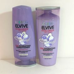 L'oreal Paris Elvive Hyaluron Plump 72 H Hydrating Shampoo And Conditioner. The Shampoo Hydrates & Replumps Hair For Free- Flowing Hair. The Conditioner Detangles & Locks In Moisture For Free - Flowing Hair. For Dry, Dehydrated Hair. 12.6 Oz Each. Bundle And Save On Shipping, We Have A Large Variety Of Items. 918 Elvive Shampoo And Conditioner, Hair Wash Products, Loreal Shampoo And Conditioner, Loreal Conditioner, Elvive Shampoo, Loreal Shampoo, Best Shampoo And Conditioner, Anti Hair Fall Shampoo, Future Bathroom