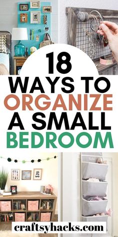 Organize A Small Bedroom, Organized Bedroom, Organization Hacks Bedroom, Small Bedroom Organization, Diy Rangement, Bedroom Organization, Ikea Furniture Hacks