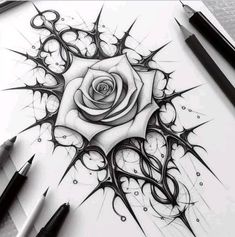 Dark Graffiti, Rose Tattoo Stencil, Arm Tattoos Drawing, Tattoo Apprenticeship, Rose Tattoos For Men, Flower Tattoo Drawings, Egypt Tattoo, Black Rose Tattoos, Metal Tattoo