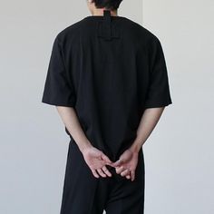 Style: Korean FashionBrand: The Korean Fashion Man O, Style Korean, Color Shorts, Design T Shirt, Oversized Tshirt, Round Collar, Cotton Shorts, Shirt Design, Short Sleeve Shirt