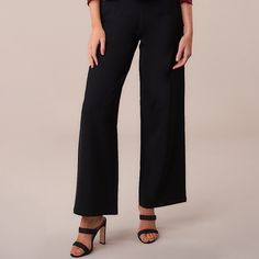 Nine West Wide Leg Dress Pants Elegant Stretch Wide-leg Dress Pants, Spring Party Wide-leg Dress Pants, Elegant Ankle-length Dress Pants For Evening, Chic Wide Leg Pants For Work With Elastic Waistband, Chic Wide Leg Pants With Elastic Waistband For Work, Elegant Stretch Wide-leg Pants, Stretch Wide-leg Formal Pants, Chic Dress Pants With Elastic Waistband For Business Casual, Chic Ankle-length Pantsuit For Party