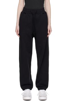 Palmes: Black Gabor Lounge Pants | SSENSE Pajama Pants Outfit, Dr Claims, Desired Wardrobe, Black Pajama Pants, Black Lounge Pants, Luxury Closets, Closets Design, Black Sweats, Fame Dr