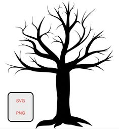 the silhouette of a tree with no leaves on it and a sign that says svg png