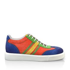 Lightweight Luxury Shoes 50837 | Girotti Orange Suede Lace-up Sneakers, Multicolor Suede Low-top Sneakers, Orange Suede High-top Sneakers, Custom Multicolor Sneakers With Round Toe, Multicolor Suede Sneakers With Contrast Sole, Multicolor Suede Lace-up Sneakers, Multicolor Lace-up Custom Sneakers With Vibram Sole, Orange Low-top Sneakers With Stitched Sole, Orange Lace-up Sneakers With Stitched Sole