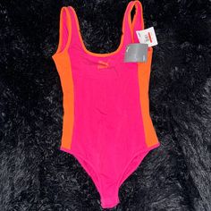 Cute Puma Bodysuit Nwt Xs Orange Pink, Color Orange, Pink And Orange, Orange, Pink, Women Shopping, Closet, Quick Saves, Color