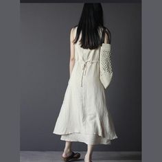 Nude long linen summer dress linen maxi sundress sleevelessThis dress is made of cotton linen fabric, soft and breathy, suitable for summer, so loose dresses to make you comfortable all the time.Measurement: Size S length 116cm / 45.24" Shoulder 35cm / 13.65" Bust 92cm / 35.88" Waist 104cm / 40.56" Cuff 19cm / 7.41" hem 185cm / 72.15" Size M length 119cm / 46.41" Shoulder 35cm / 13.65" Bust 96cm / 37.44" Waist 108cm / 42.12" Cuff 20cm / 7.8" hem 195cm / 76.05" Size L length 122cm / 47.58" Should Beige Cotton Sleeveless Vacation Dress, Linen Maxi Sundress, Casual Linen Maxi Sundress, Summer Beige Sleeveless Maxi Dress, Spring Beach Maxi Dress In Ramie, Spring Beach Maxi Dress Made Of Ramie, Cotton Sleeveless Maxi Dress For Summer, Sleeveless Lagenlook Midi Dress For Spring, Spring Sleeveless Lagenlook Midi Dress