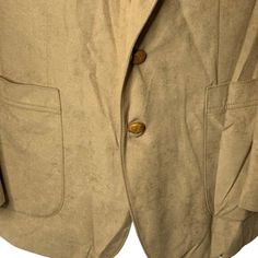 Vintage 70s Farah Faux Suede Blazer Jacket 42L Brown Lined Pockets Wood ButtonsGood condition, a small stain on the backWood buttons, lined, no fabric tagChest laying flat: 20"Sleeves: 25"Length: 31" from shoulder to hem Button-up Beige Blazer, Notch Lapel Sport Coat With Buttons For Fall, Fall Sport Coat With Notch Lapel And Buttons, Fall Notch Lapel Sport Coat With Buttons, Fall Notch Lapel Sport Coat, Fall Sport Coat With Lapel Collar And Buttons, Tailored Brown Button-up Sport Coat, Tailored Brown Sport Coat With Button-up, Tailored Brown Sport Coat With Button-up Design