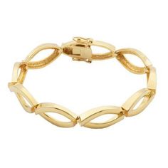 Classic meets contemporary in this trendy statement bracelet that can be worn to any occasion as a bold and dramatic accessory. A near mirror finish and oversized open oval links make this gold-tone bracelet a wardrobe staple for work, happy hour, cocktail or holiday parties and even that romantic night out. Size: 5 inch. Color: Metal Type. Gender: female. Age Group: adult. Romantic Night, Gold Plated Bracelets, Statement Bracelet, Happy Hour, Link Bracelets, Womens Bracelets, Holiday Parties, Types Of Metal, Womens Watches