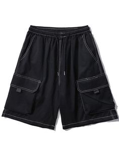 Wiaofellas Men Sweat Shorts Vintage Cargo Shorts Unisex Trend Japanese Students Casual Trend Half Pants Techwear Safari Trousers Size Suggest : Size S: weight 35kg-40kg, height 145-150cm Size M: weight 40kg-50kg, height 155-165cm Size L: weight 50kg-57.5kg, height 165-175cm Size XL: weight 57.5kg-65kg, height 170-175cm Size 2XL: weight 65kg-70kg, height 175-180cm College Casual, Big Shorts, Half Pants, Black And Khaki, Style Overalls, Casual Shorts Men, Detailed Embroidery, Casual Trends, Mens Shorts Summer