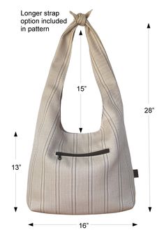 an image of a handbag with measurements