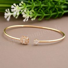 H/SI Diamond Cuff Bangle 18k Yellow Solid Gold Bracelet Gift for Women 0.22 Ct. Fine Jewelry Bangle With Baguette Diamonds For Gift, Diamond Rose Gold Cuff Bracelet As Gift, Rose Gold Diamond Cuff Bracelet As Gift, Rose Gold Diamond Cuff Bracelet Gift, Gift Rose Gold Diamond Cuff Bracelet, Diamond Cuff Bracelet With Brilliant Cut For Gift, Diamond Cuff Bracelet With Brilliant Cut As A Gift, Brilliant Cut Diamond Cuff Bracelet Gift, Yellow Gold Cubic Zirconia Cuff Bracelet