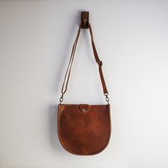 Saddle Crossbody Bag - Choice Goods Co. Handmade Leather Bag Woman, Saddle Crossbody Bag, Crossbody Saddle Bag, Horween Leather, Leather Saddle Bags, How To Make Handbags, Saddle Bag, Small Crossbody Bag, Small Crossbody