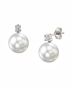 White South Sea Pearl & Diamond Ellie Earrings Luxury Pearl Embellished Earrings For Formal Occasions, Classic White Pearl Earrings With Diamond Accents, Formal Pearl Bridal Earrings With Diamond Accents, Formal Bridal Earrings With Pearl And Diamond Accents, Formal Bridal Pearl Earrings With Diamond Accents, Timeless Pearl Earrings With Prong Setting For Wedding, Classic Pearl Pendant Earrings For Anniversary, Classic Pearl Earrings With Pendant For Anniversary, Elegant Pearl Earrings With Diamond Accents For Anniversary