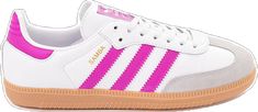 Sporty Mid-top Pink Skate Shoes, Sporty Pink Mid-top Skate Shoes, Pink And White Sambas, Casual Pink Adidas Skate Shoes, Sambas Pink, Shoe Size Chart Kids, Converse New, Adidas Samba Og, Oxford Heels