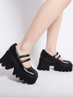 Black Black Chunky Heels, Jane Shoes, Leather Mary Janes, Trendy Accessories, Mary Jane Shoes, Knit Jumper, Chunky Heel, Chunky Heels, Mary Janes