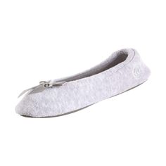 PRICES MAY VARY. LUXURIOUS TERRY COMFORT: Experience the softness and warmth of these Isotoner ballerina slippers crafted from luxurious terry cloth. Perfect as a gift, these soft slippers provide cozy comfort while you relax at home SECURE, NON-SLIP DESIGN: Stay active with confidence in these non-slip slippers. Their secure fit ensures they stay on your feet, no matter how much you move around, making them ideal house slippers for women ELEGANT BALLET STYLE WITH SATIN BOW: Adorned with a match Isotoner Slippers, Navy Heels, Ideal House, Ballerina Slippers, Grey Heels, Soft Slippers, Ballet Fashion, Ballet Slippers, Cloth Material