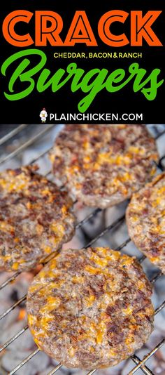 Burger Sides, Grilling Burgers, Ranch Burgers, Cheddar Burger, Hamburgers Grilled, Best Burger Recipe, Bacon Burger