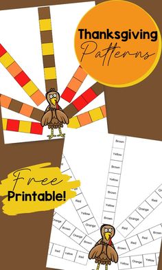 thanksgiving printables for kids to practice their handwriting and writing skills with the turkey theme