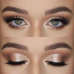 Make Up Sposa, Bird Makeup, Gold Eye Makeup, Wedding Day Makeup, Braut Make-up, Makeup Hacks, Natural Eyes