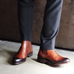 FREE SHIPPING. FREE RETURNS. FREE EXCHANGES. Our classic Chelsea boot, but with a twist. The medium brown color-way makes for a supremely versatile shoe, and the burnished toe adds an edge. Comes with premium cork, metal shank, & Goodyear construction. Upper: Full-grain Italian leather Outsole: Leather sole w/ stacked heel Construction: 360° Goodyear (Resoleable) Insulation: Cork & metal shank for comfort & support Location: Handmade in Spain - Same workshop as Ferragamo & Louis Vuitton Average Brown Plain Toe Chelsea Boots For Fall, Brown Classic Leather Winter Shoes, Classic Brown Leather Winter Shoes, Brown Leather Shoes For Formal Winter Occasions, Brown Formal Chelsea Boots For Fall, Formal Winter Moc Toe Chelsea Boots, Brown Plain Toe Chelsea Boots With Rubber Sole, Classic Brown Leather Shoes For Fall, Brown Snip Toe Chelsea Boots For Winter