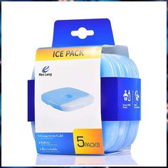 Cold Ice Pack Brick Reusable Long Lasting Cool Slim Thin Freezer Pack Cooler for Lunch Boxes Bag Ice Freezer, Camping Cooler, Freezer Packs, Coolest Cooler, Ice Gel, Camping Coolers, College Packing, Cooler Accessories, College Essentials