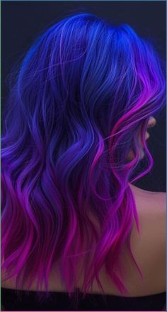 Get inspired by 28 bold and beautiful hair color ideas for summer 2024. These colors will make you the center of attention. Different Hair Colors Ideas, Purple To Blue Hair, Girls Hair Color Ideas, Colorful Ombre Hair, Funky Hair Color Ideas, Blue Colored Hair, Vivid Color Hair, Hair Color Rainbow, Pink Purple Blue Hair