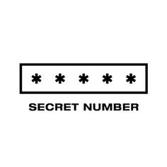 the word secret number is written in black on a white background