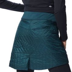 To winterize our hiking leggings, we pull on Mountain Hardwear's Trekkin Insulated Mini Skirt. The ultralight fill keeps our climbing muscles primed for gaining elevation on powder-covered trails, while the chic design moves easily from mountain to pub for some warm-me-up sips. Green Compression Bottoms For Outdoor Activities, Versatile Fitted Bottoms For Outdoor, Fitted Green Bottoms For Outdoor Activities, Midweight Green Nylon Bottoms, Functional Lightweight Bottoms For Hiking, Functional Fitted Hiking Bottoms, Functional Lightweight Bottoms For Outdoor Activities, Functional Winter Workout Bottoms, Lightweight Functional Bottoms For Outdoor Activities