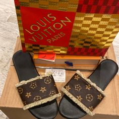 Sandals Good Used Condition Only Worn X2 On A Cruise Ship Never Worn Outside. Size 38 I Wear A 6.5 /7 They Fit Perfectly Brown Logo, Browning Logo, Brand Shoes, History Facts, No Brand, Cruise Ship, Flat Sandals, Shoe Brands, American History