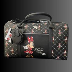 Primark Minnie Mouse Weekender - Brand New With Tags And Strap Gorgeous And Spacious Includes Detaching Coin Pouch With Ears! Check Out The Matching Mini Phone Pouch On My Page Too! Black Minnie Mouse Bag For Disney Trips, Black Minnie Mouse Bag For Everyday Use, Black Minnie Mouse Travel Bag, Red Minnie Mouse Travel Bag, Rectangular Minnie Mouse Bag For Everyday Use, Black Mickey Mouse Travel Bag, Disney Surprise, Disney Time, Minnie Ears Headband