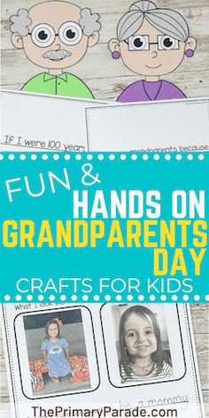 grandparents day craft for kids with the title fun and hands on grandparents'day