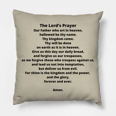 the lord's prayer pillow