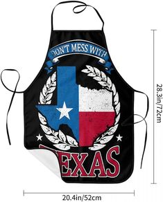 an apron with the texas state flag on it and words don't mess with texas