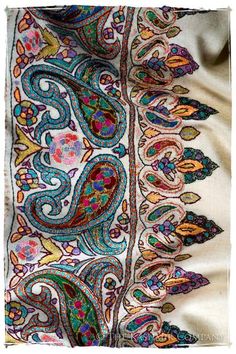 The Renaissance Français - Grand Pashmina Shawl — Seasons by The Kashmir Company Hand Dyed Shawl, The Seine, Pashmina Shawl, Bangle Designs, Silk Embroidery, Holiday Sales, Back In Time, Fascinator, In Time