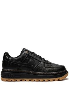 Nike Air Force 1 Luxe Sneakers - Farfetch Nike Air Force 1 Lace-up Streetwear Shoes, Streetwear Nike Air Force 1 With Rubber Waffle Outsoles, Nike Air Force 1 With Contrast Sole For Streetwear, Nike Air Force 1 Sporty Streetwear Shoes, Leather Sneakers With Contrast Sole For Streetwear, Nike Custom Sneakers With Embossed Logo For Streetwear, Custom Nike Sneakers With Embossed Logo For Streetwear, Black High-top Sneakers With Textured Sole For Streetwear, Black Textured Sole High-top Sneakers For Streetwear