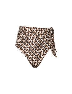 The Separates Scarf HW Pant in Tan Multi from our Summer Swim 2024 Collection. A high waisted bikini pant constructed from form-fitting Italian lycra featuring a self-tie detail at the side waist. Fitted Bottoms With Side Ties, Fitted Pool Bottoms With Side Ties, Beachwear Bottoms With Tie Waist For Poolside, Chic High-cut Leg Swimwear, Beachwear Swimwear With Tie Waist And Tie-side Bottom, Poolside Beachwear Bottoms With Tie Waist, Beachwear Bottoms With Side Ties For Summer, Beachwear Bottoms With Tie Waist For Beach Season, Fitted Bottoms With Tie Waist For Swimming